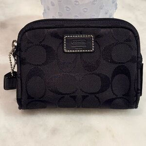 Coach Black Leather Tag